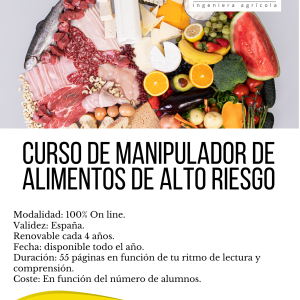 Curso de Manipulador de Alimentos de Alto Riesgo